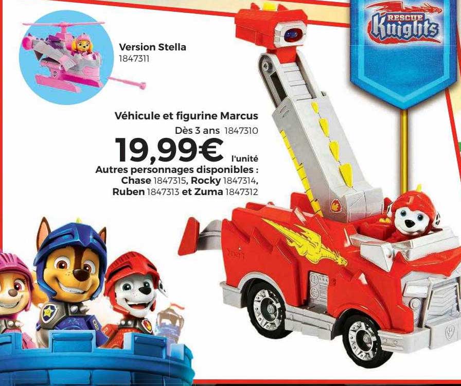 rescue knights véhicule et figurine markus