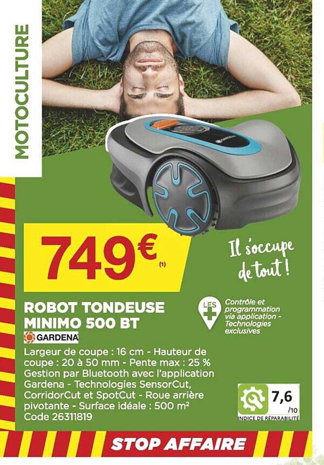 robot tondeuse minimo 500 bt gardena