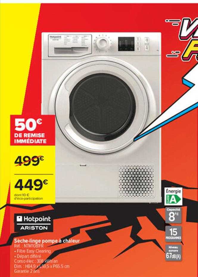 sèche-linge pompe à chaleur hotpoint ariston