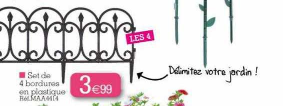 set de 4 bordures en plastique