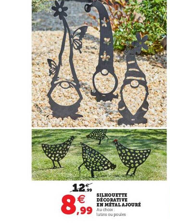 Silhouette Décorative En Métal Ajouré