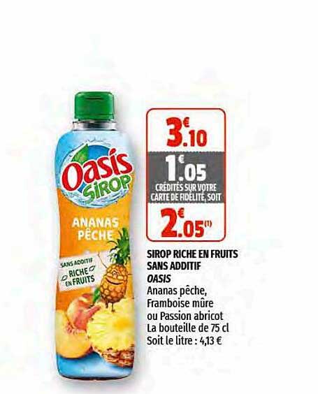 sirop riche en fruits sans additif
