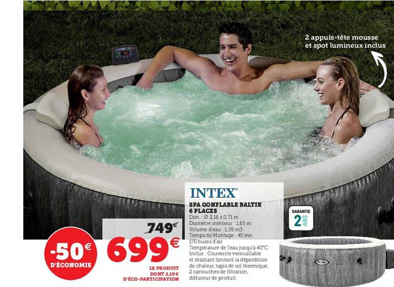 spa gonflable baltik 6 places intex