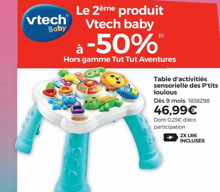 table d'activités sensorielle des p'tits loulous