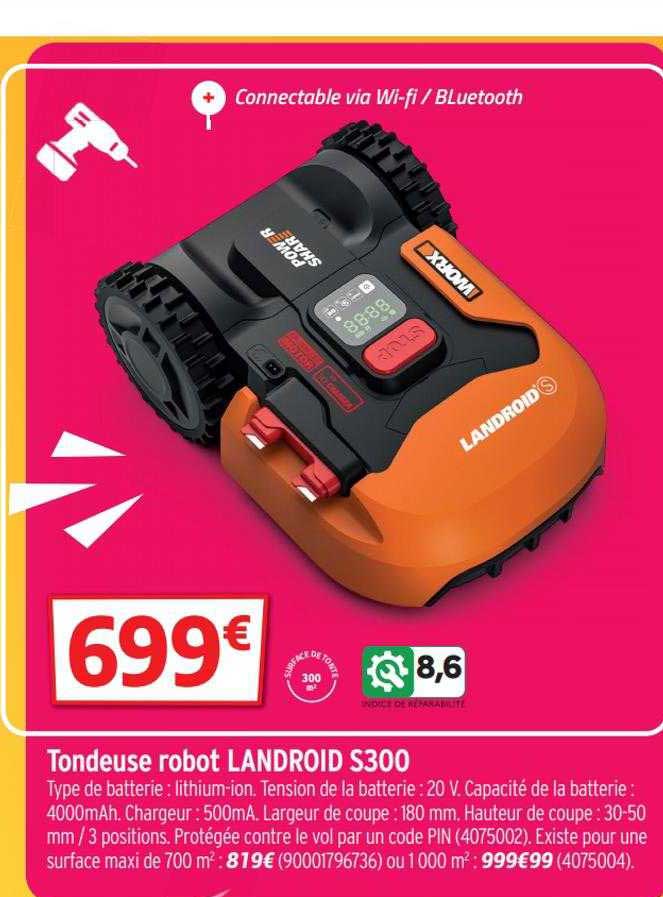tondeuse robot landroid s300
