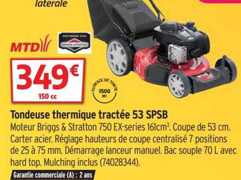 tondeuse thermique tractée 53 spsb mtd