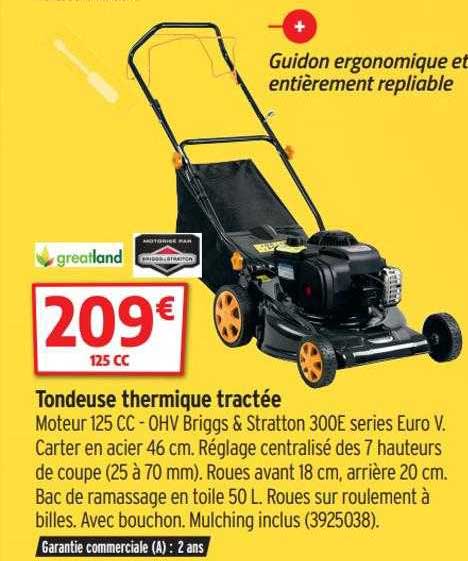 tondeuse thermique tractée greatland