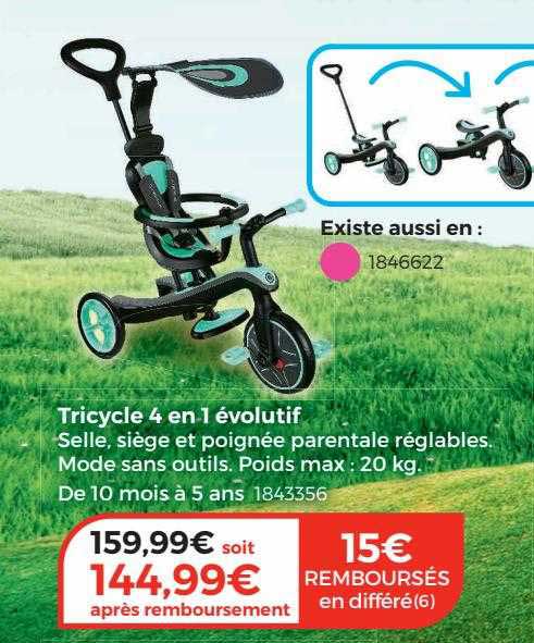 tricycle 4 en 1 évolutif