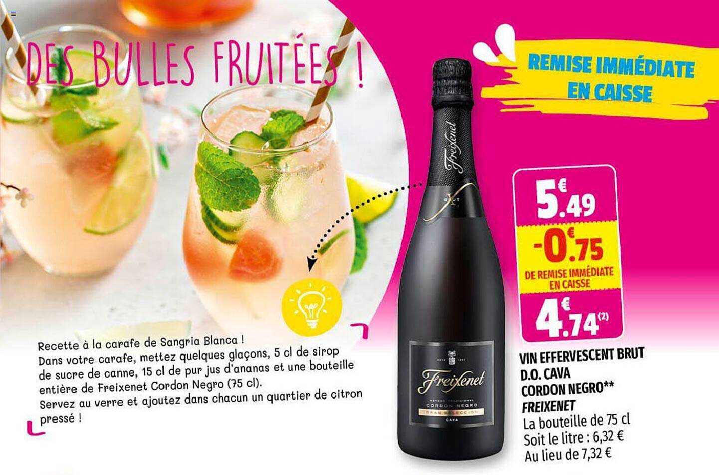 vin effervescent brut d.o. cava cordon negro freixenet