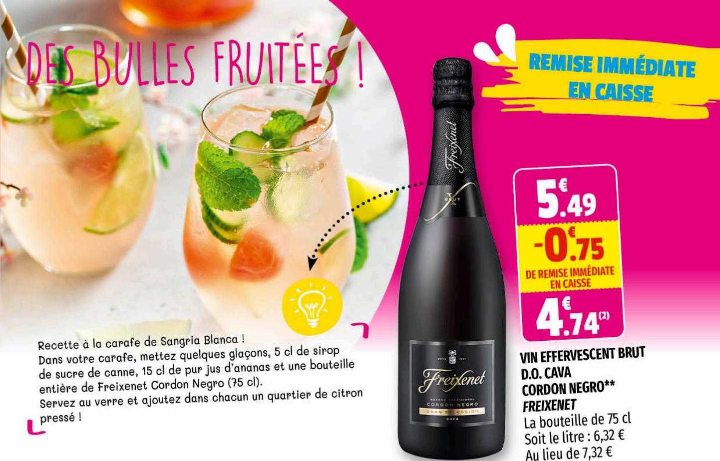 vin effervescent brut d.o. cava cordon negro freixenet