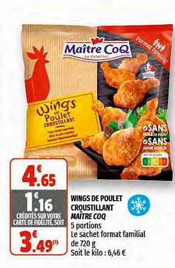 wings de poulet croustillant maître coq