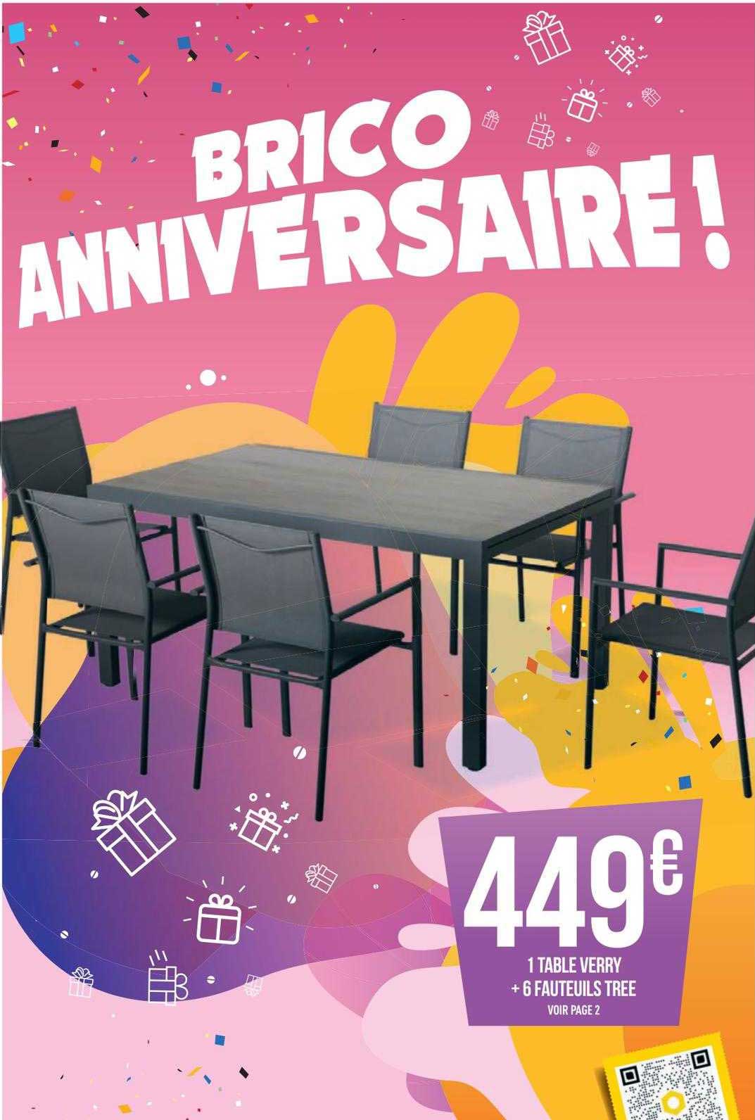 1 table verry + 6 fauteuils tree