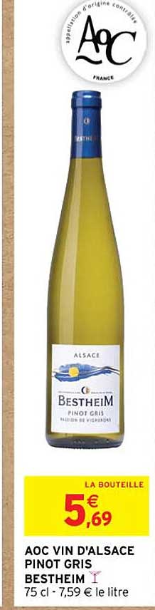 aoc vin d'alsace pinot gris bestheim