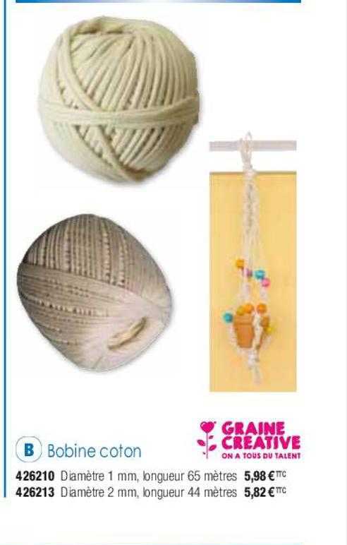 bobine coton graine créative