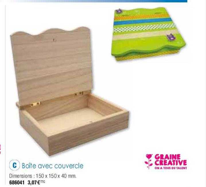 boîte avec couvercle graine créative