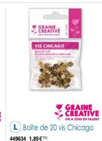 boîte de 20 vis chicago graine créative