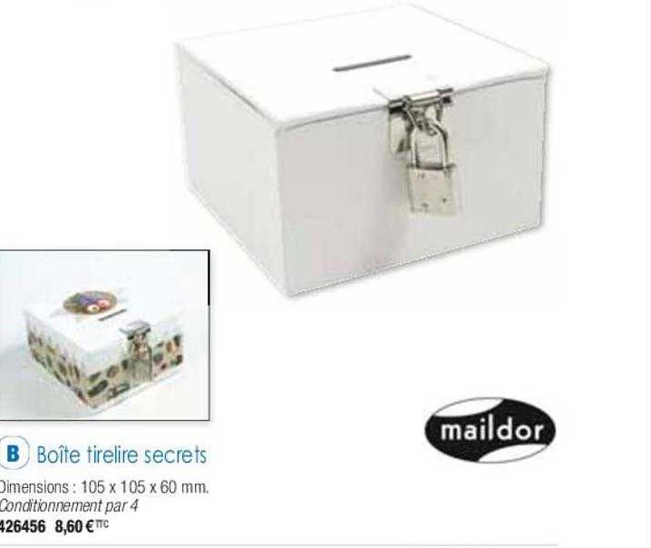boîte tirelire secrets maildor
