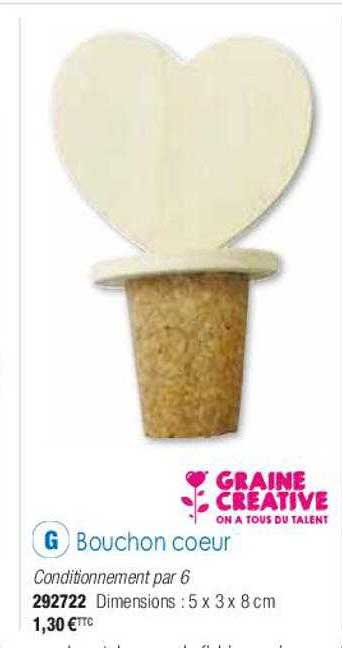 bouchon cœur graine créative