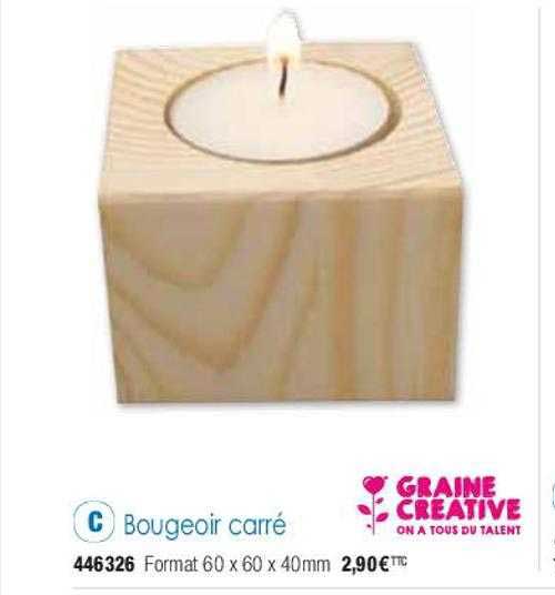 bougeoir carré graine créative