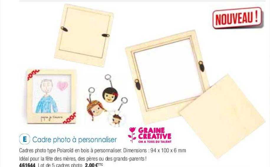 cadre photo à personnaliser graine créative