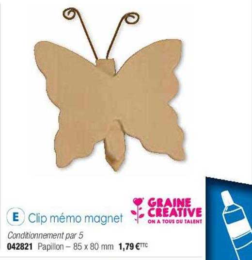 clip mémo magnet graine créative
