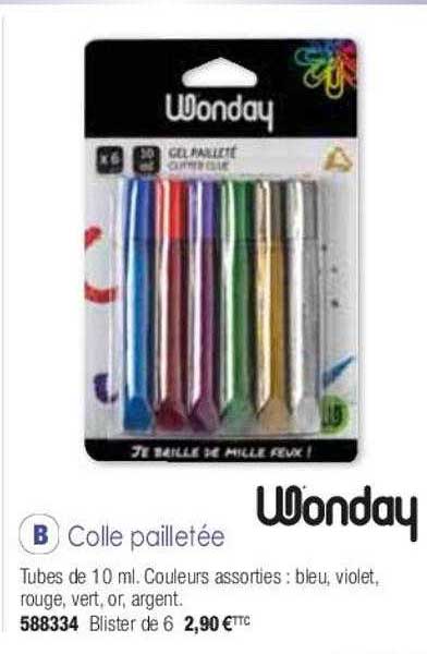 colle pailletée wonday