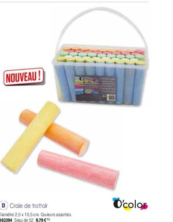 craie de trottoir o'color