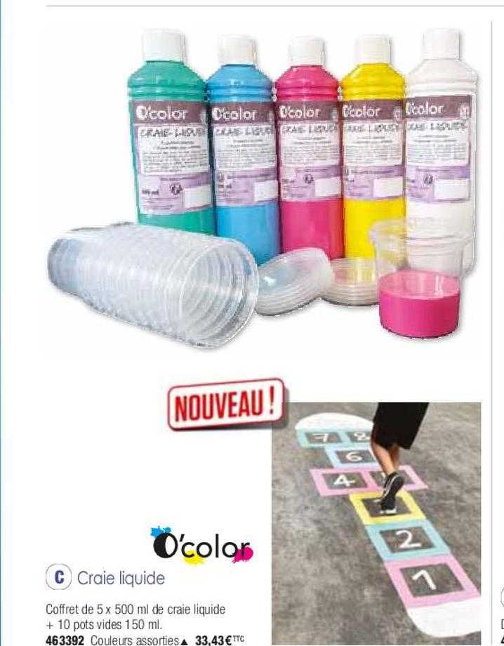 craie liquide o'color