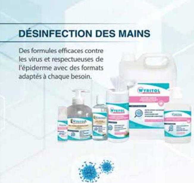 désinfection des mains