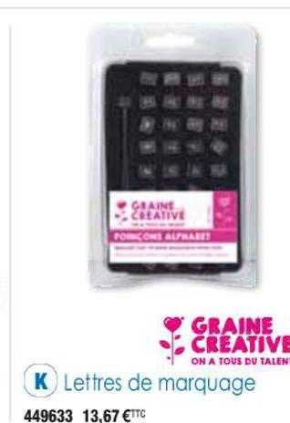 lettre de marquage graine créative