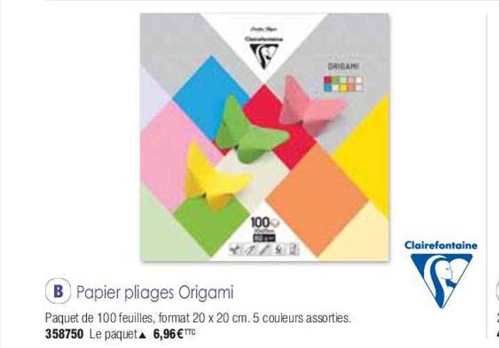 Papier Pliages Origami Clairefontaine