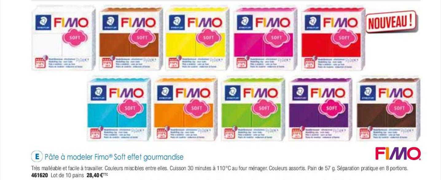 pâte à modeler fimo soft effet gourmandise