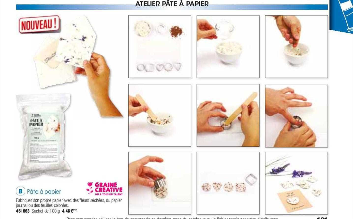 pâte à papier graine créative