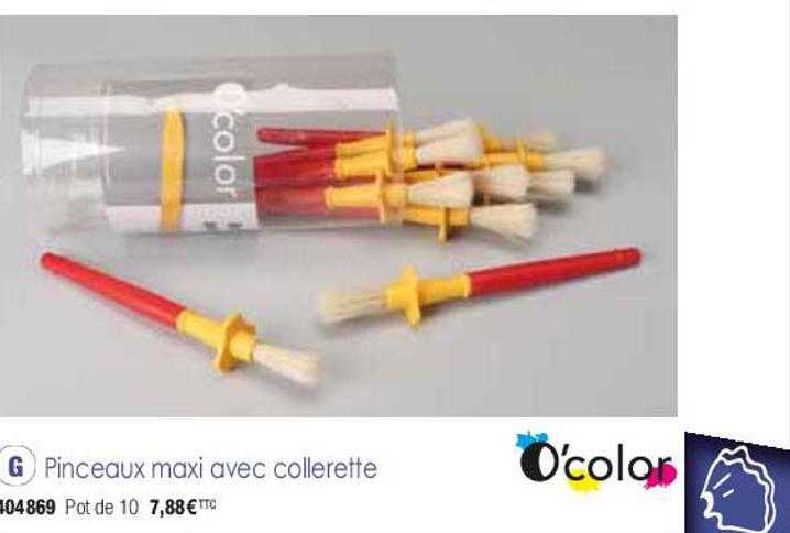 pinceaux maxi avec collerette o'color