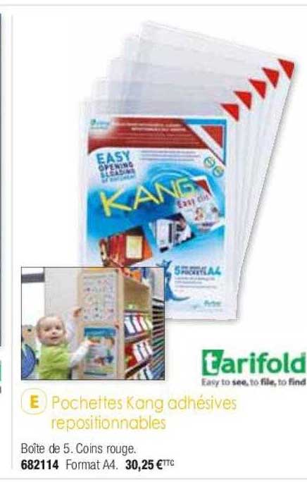 pochettes kang adhésives repositionnables tarifold