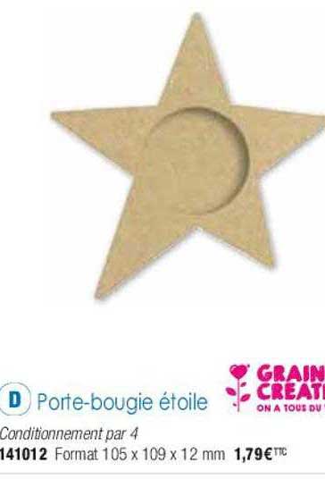 porte-bougie étoile graine créative