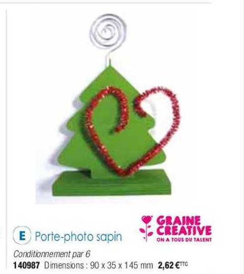 porte-photo sapin graine créative