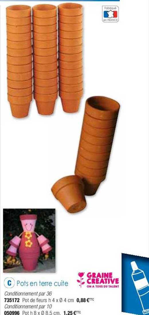 pots en terre cuite graine créative