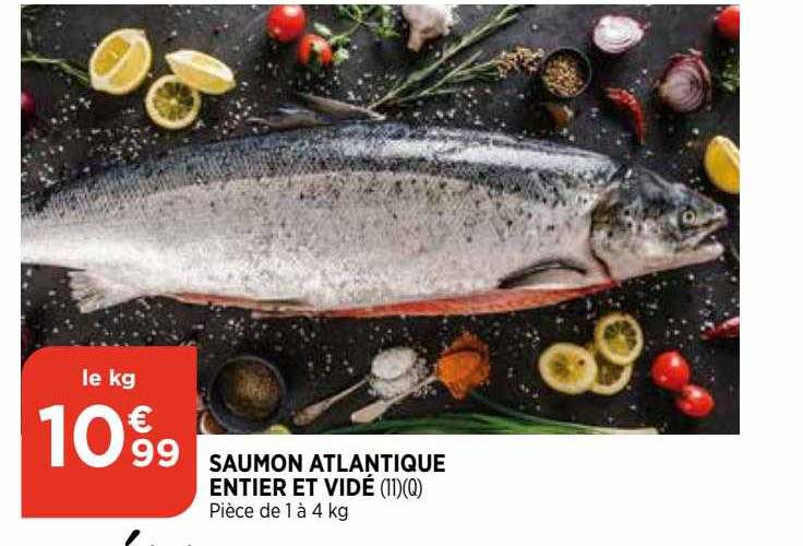 Saumon Atlantique Entier Et Vidé