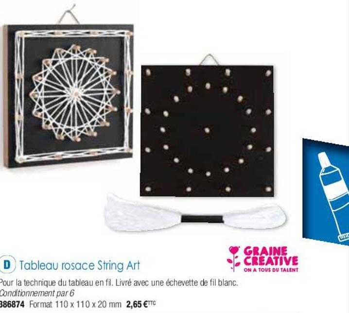 tableau rosace string art graine créative
