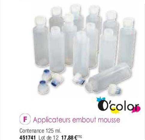applicateurs embout mousse o'color
