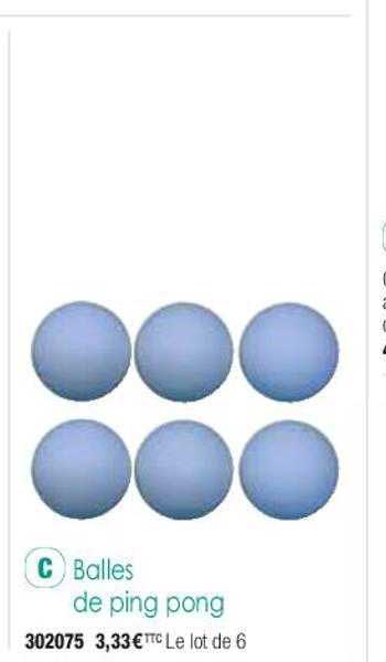 balles de ping pong