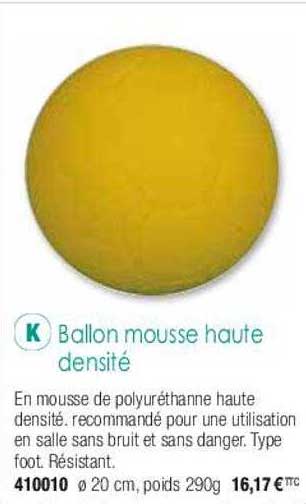 ballon mousse haute densité