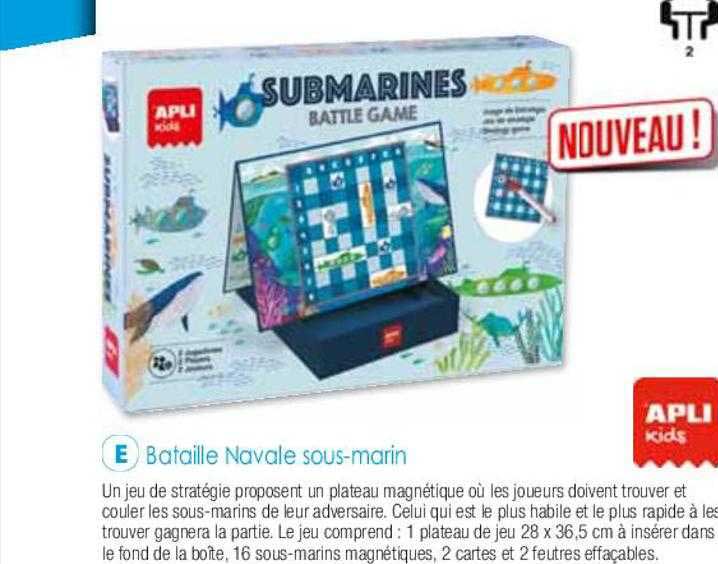 bataille navale sous-marin apli kids