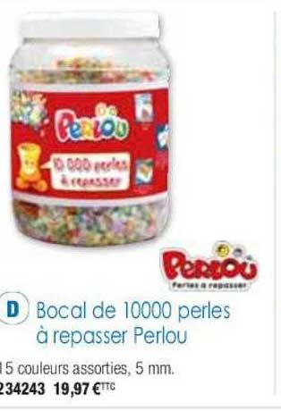 bocal de 10000 perles à repasser perlou