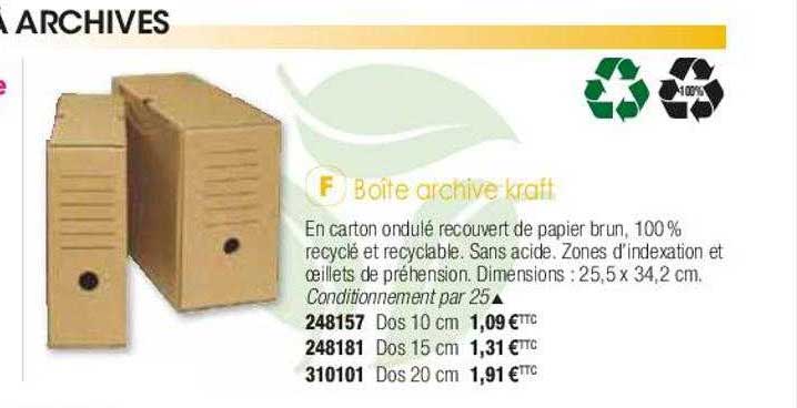 boîte archive kraft
