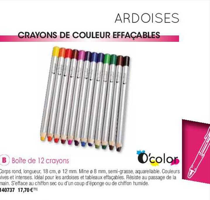 boîte de 12 crayons o'color
