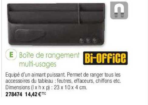 boîte de rangement multi-usages bi-office