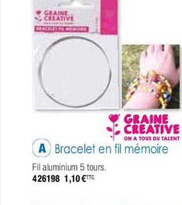 bracelet en fil mémoire graine créative