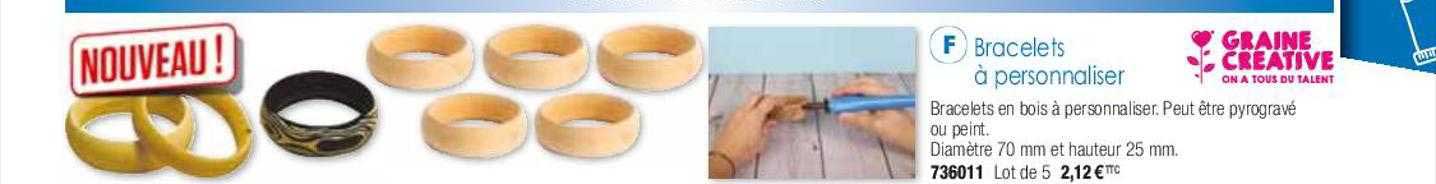 bracelets à personnaliser graine créative